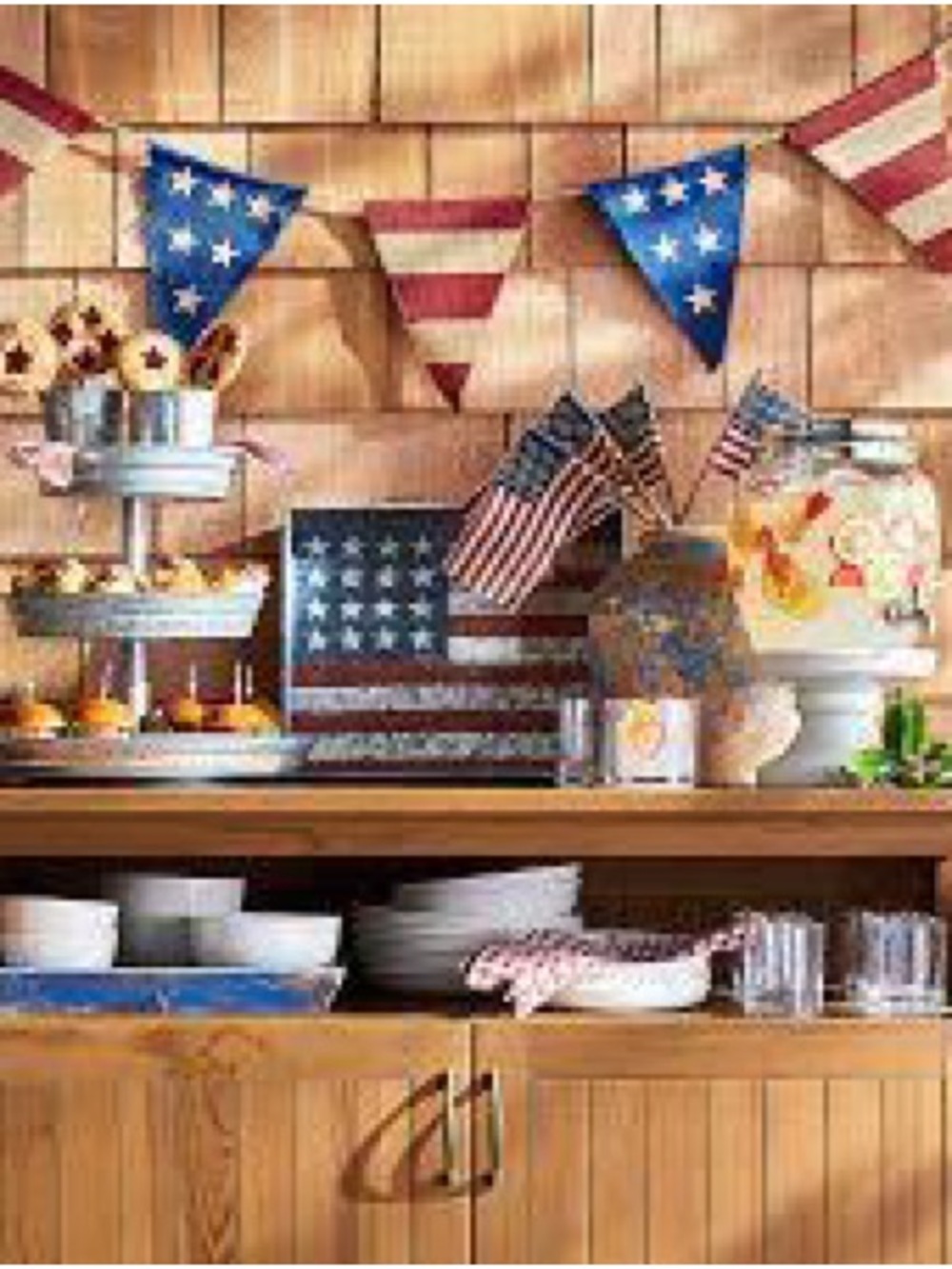 Pottery Barn 🇺🇸 Americana Burlap Banner BN